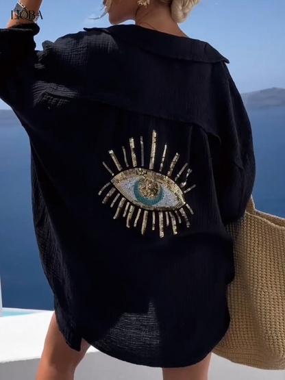 Julie | Camicia con stampa occhi