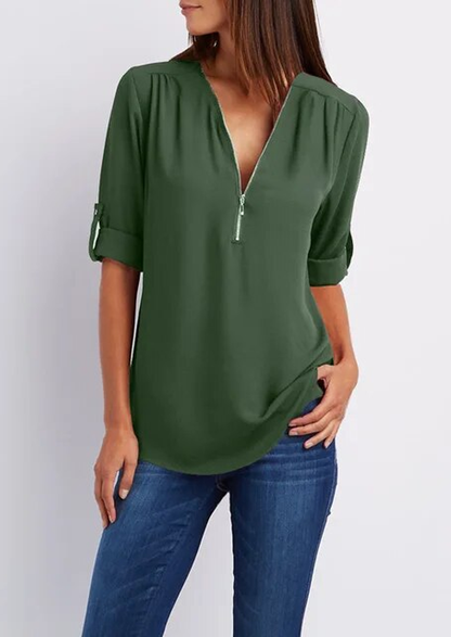 Variant image for Kassidy Blusa Elegante Donna – Cerniera, Poliestere e Spandex-17