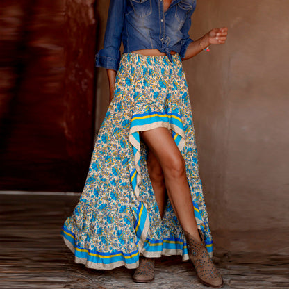 Boho Rok Lange Vrouwenrok Floral Print