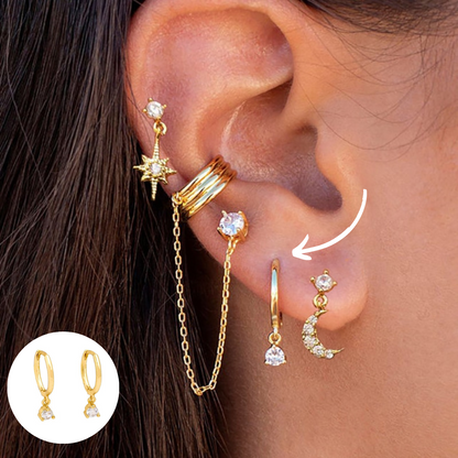 Oorbellen Set Boho Stijl Amira Zilver
