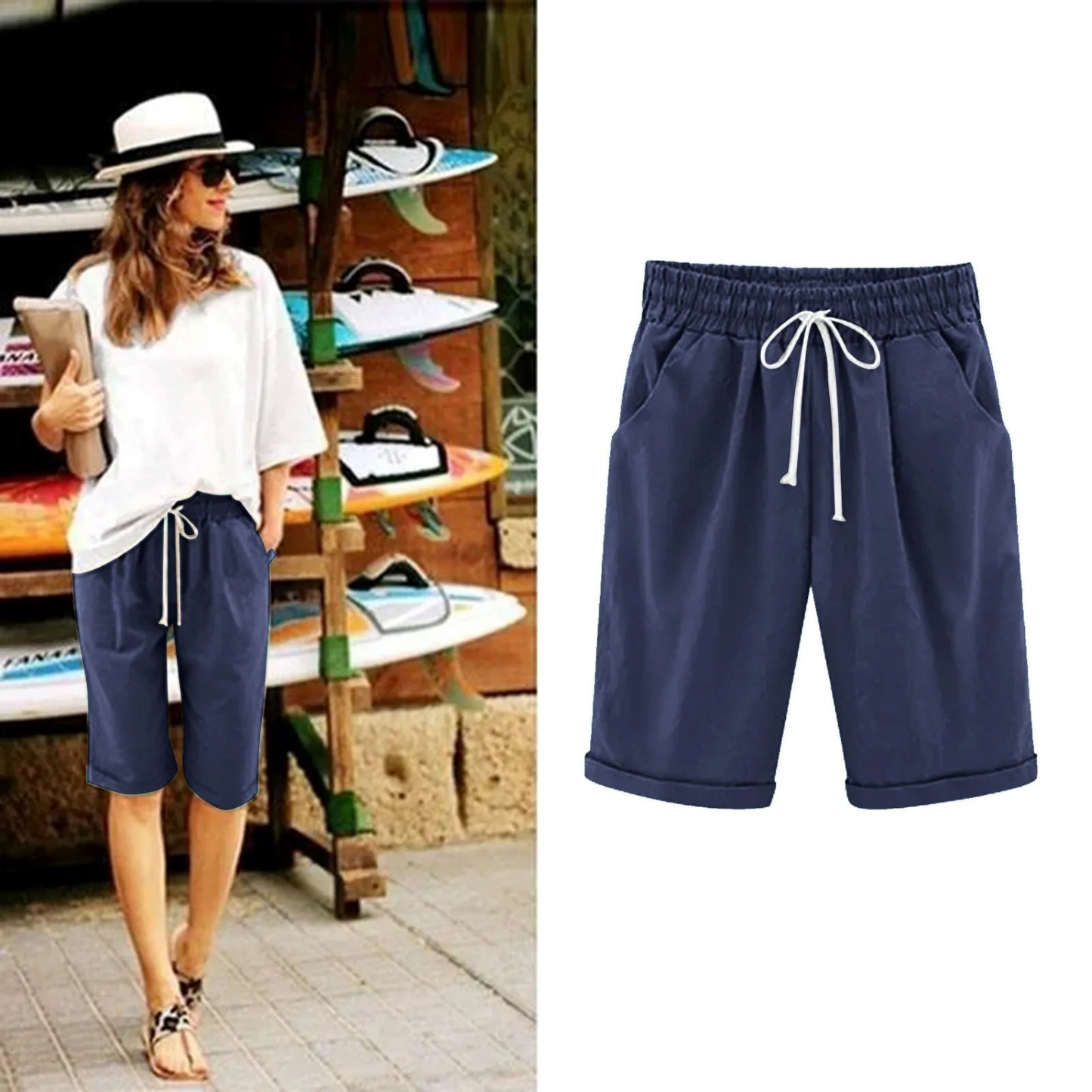 Dames Shorts Katoen Luchtig en Comfortabel Zomerbroek