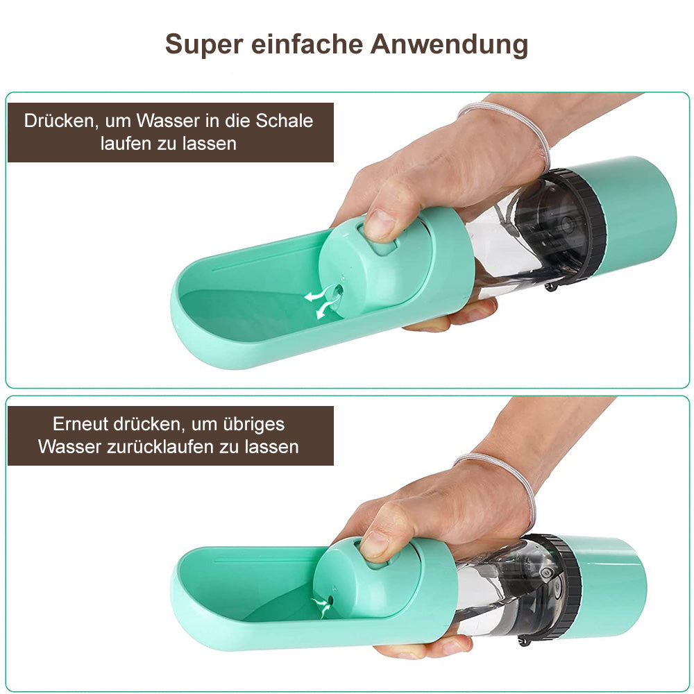 Reisfles voor Honden - 2-in-1 Voer en Waterfles