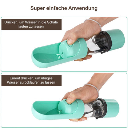 Reisfles voor Honden - 2-in-1 Voer en Waterfles