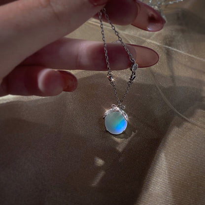 Maansteen Ketting Vuurvlieg Edelsteen Hanger Uniek