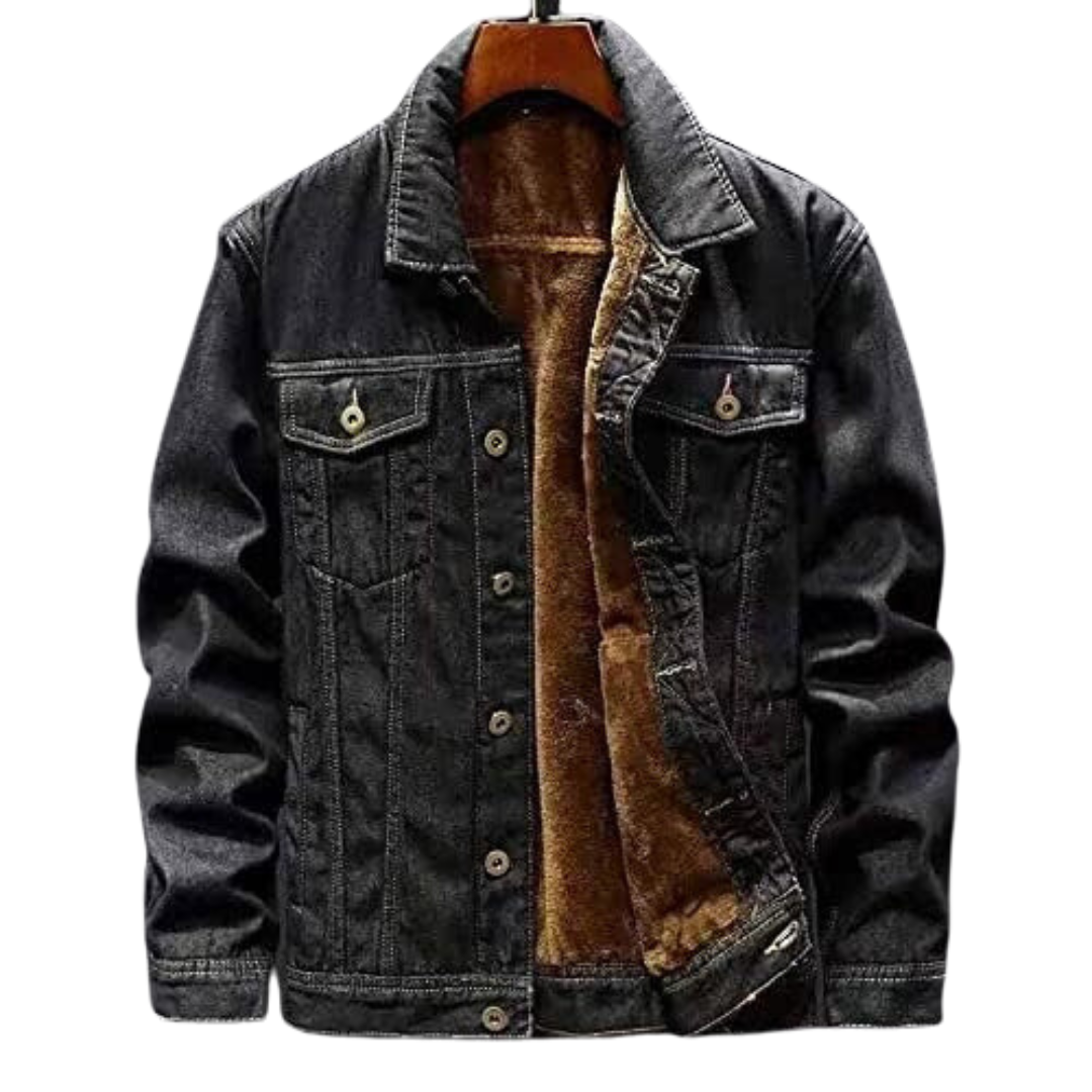 Heren Denim Jas Warm Winter Mode