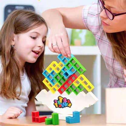 Houten Stapelspeelset voor Kinderen met Blokken