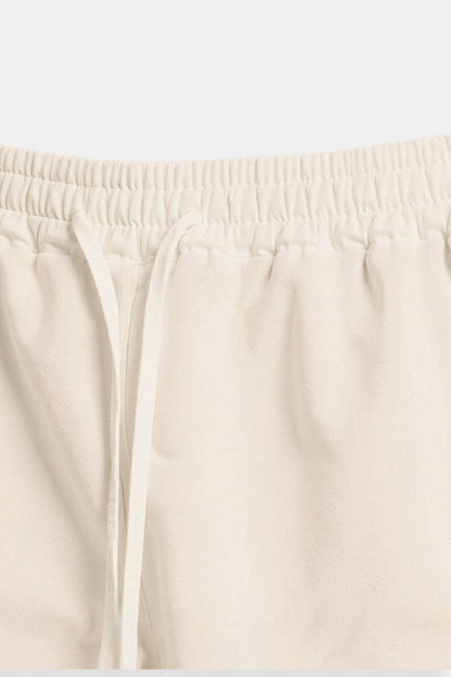 Heren Shorts Beige Met Koord Comfortabel Zomerbroek