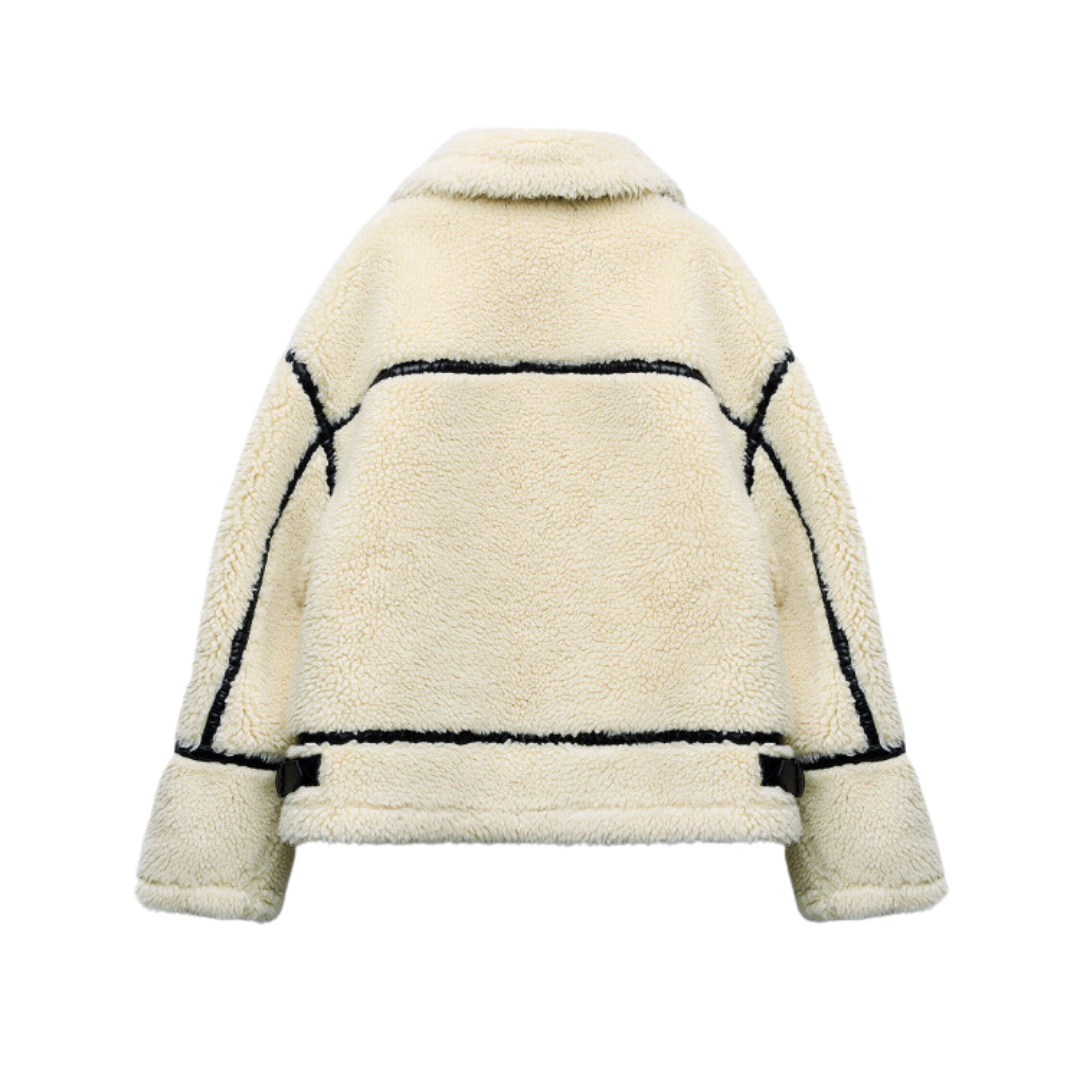Teddy Jas Dilara - Warme Oversized Pilotenjas voor Dames