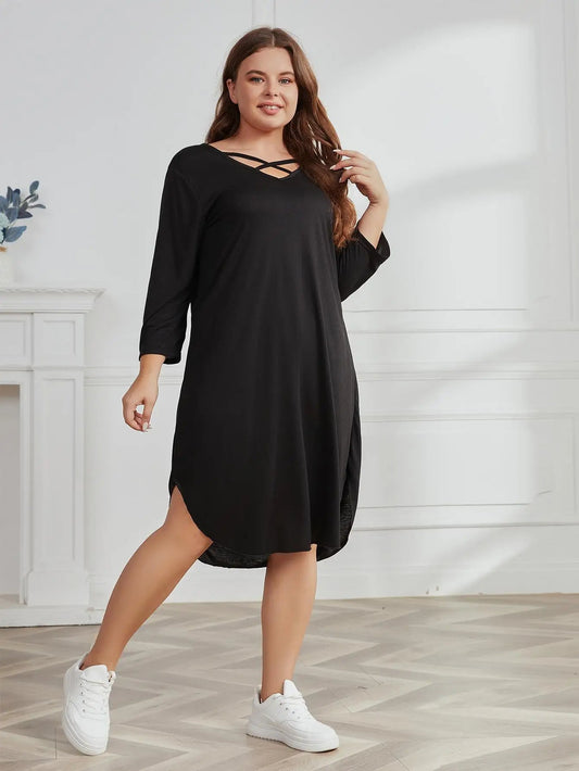 Plus-Size Zomerjurk Casual Stijlvol Modisch - Mode Vibes