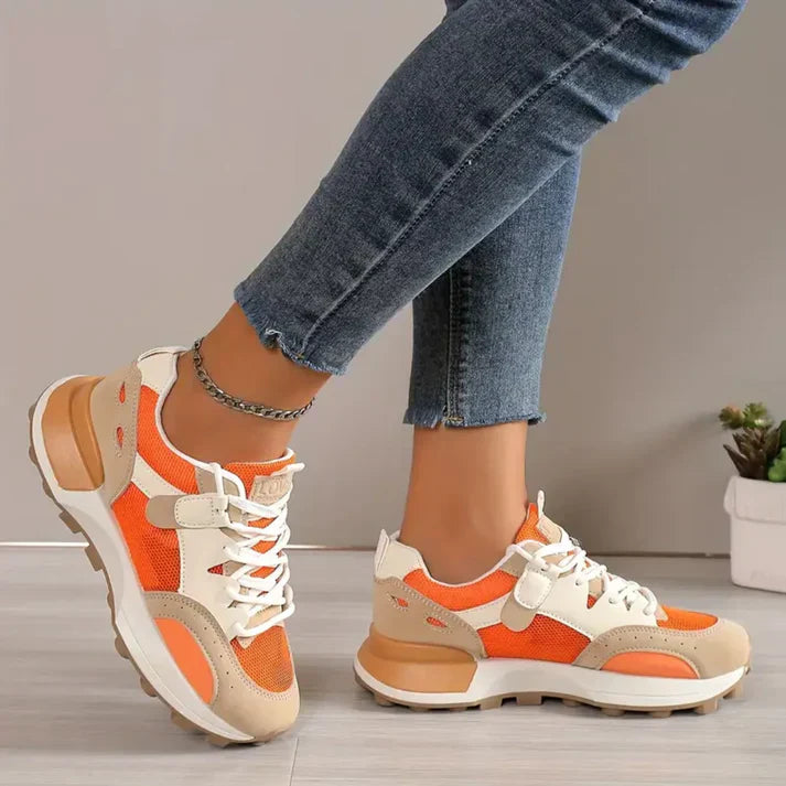 Vrouwensportschoenen Kleurenblock Casual Stijl