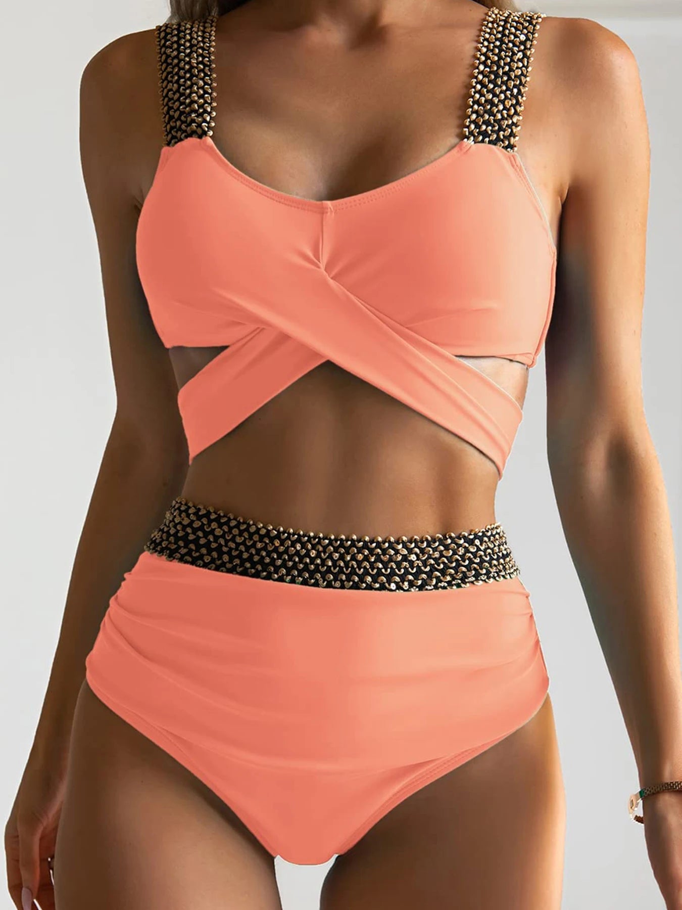 Trendy Bikini Yuna Zwarte Flitsende Badmode