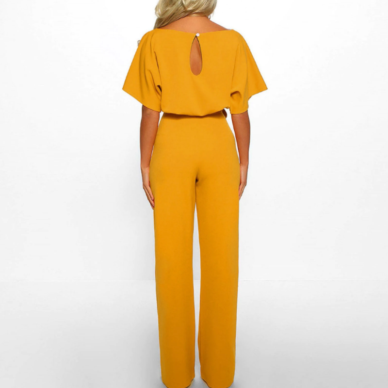 Jumpsuit voor Vrouwen Elegante Avondjurk Zwarte Katoen