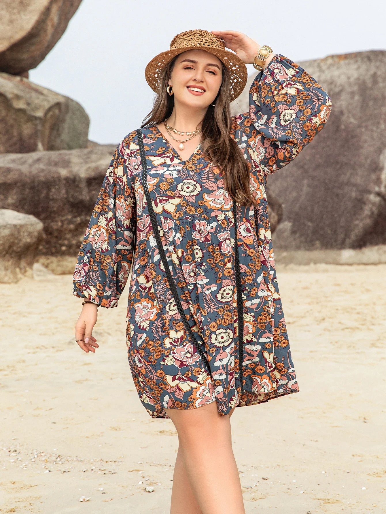 Plus-Size Zomerjurk voor Vrouw Casual en Comfortabel