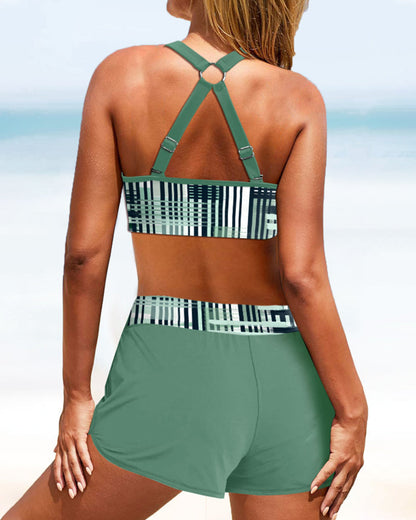 Dames Bikini Ribstof Hooggeknipt