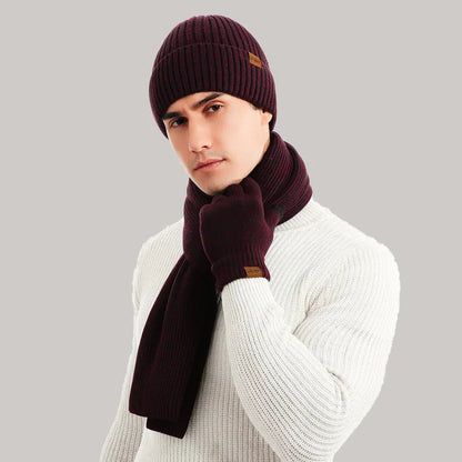 Warme Winterset met Muts, Sjaal en Handschoenen