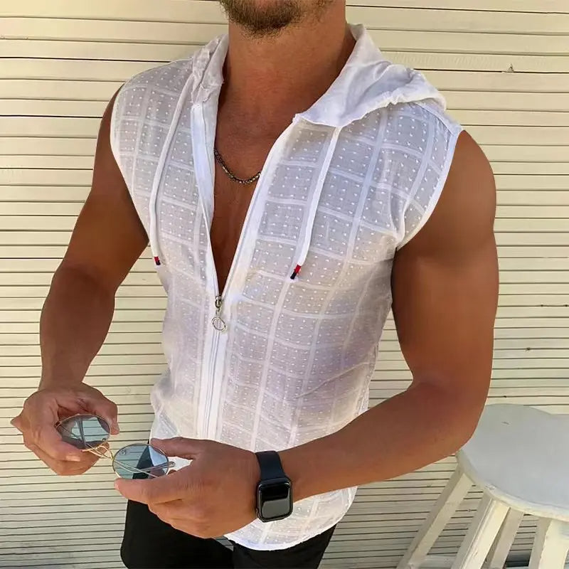 Mouwloze T-Shirt Mannen Stoer Katoen