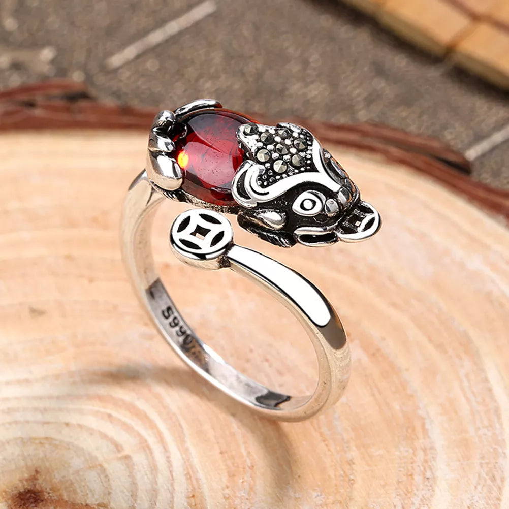 Unieke Pixiu Ring Vintage Design Geluksring - Mode Vibes