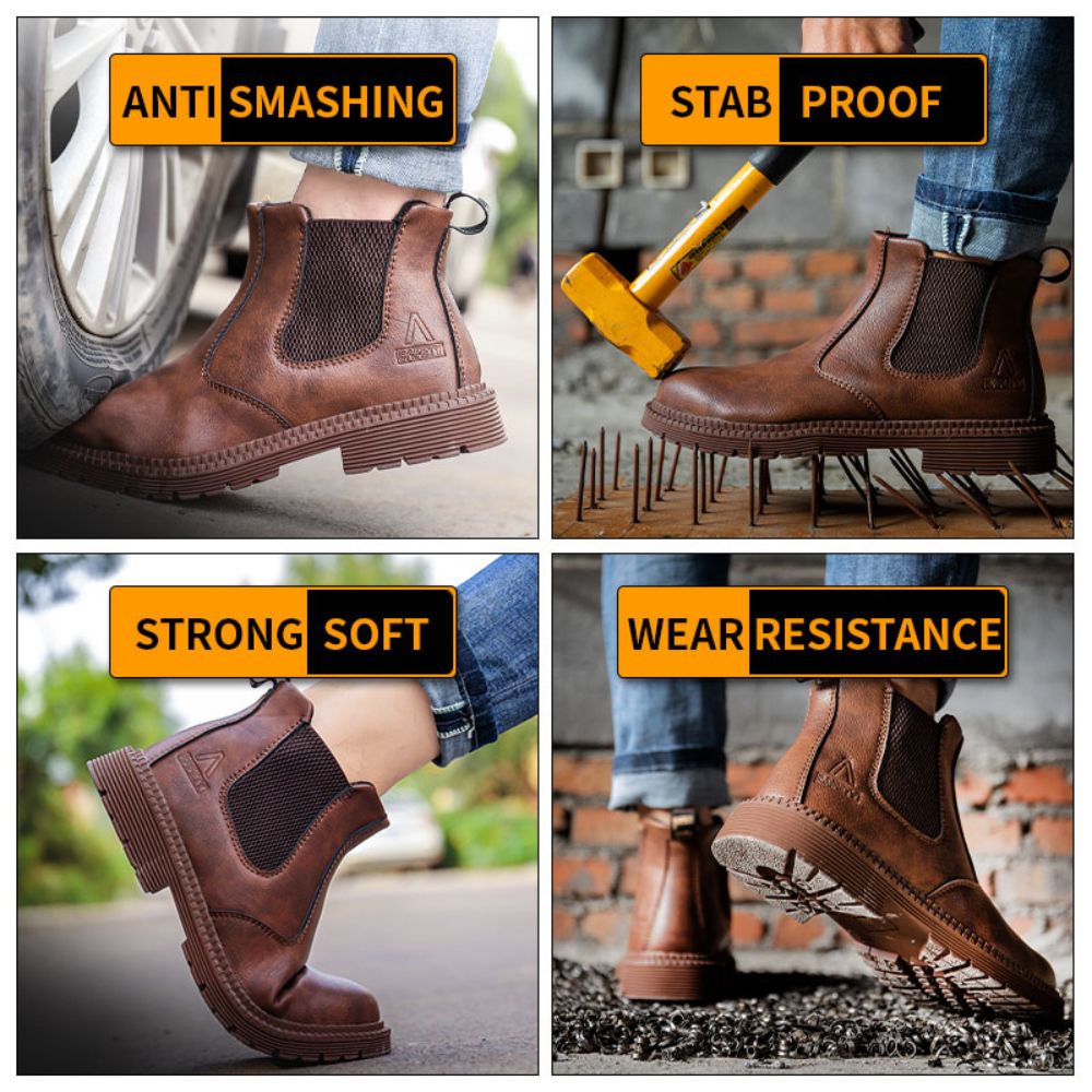 Waterdichte Werklaarzen Leren Safety Schoenen