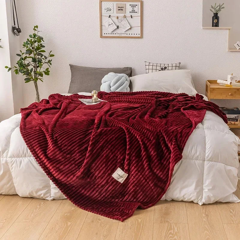 Zachte Flanellen Deken Warm en Comfortabel voor Herfst en Winter