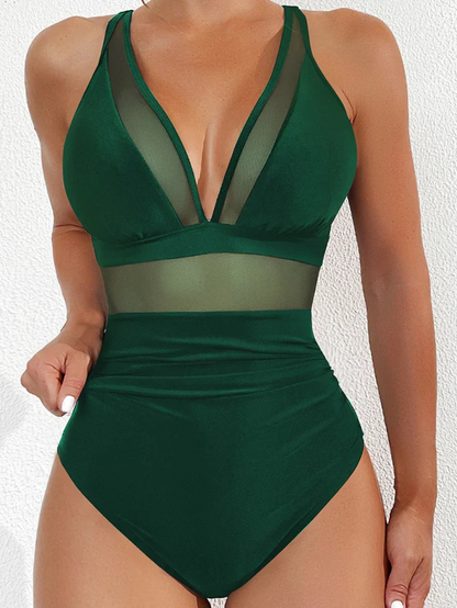 Dames Badpak Push-up met Mesh Inzet