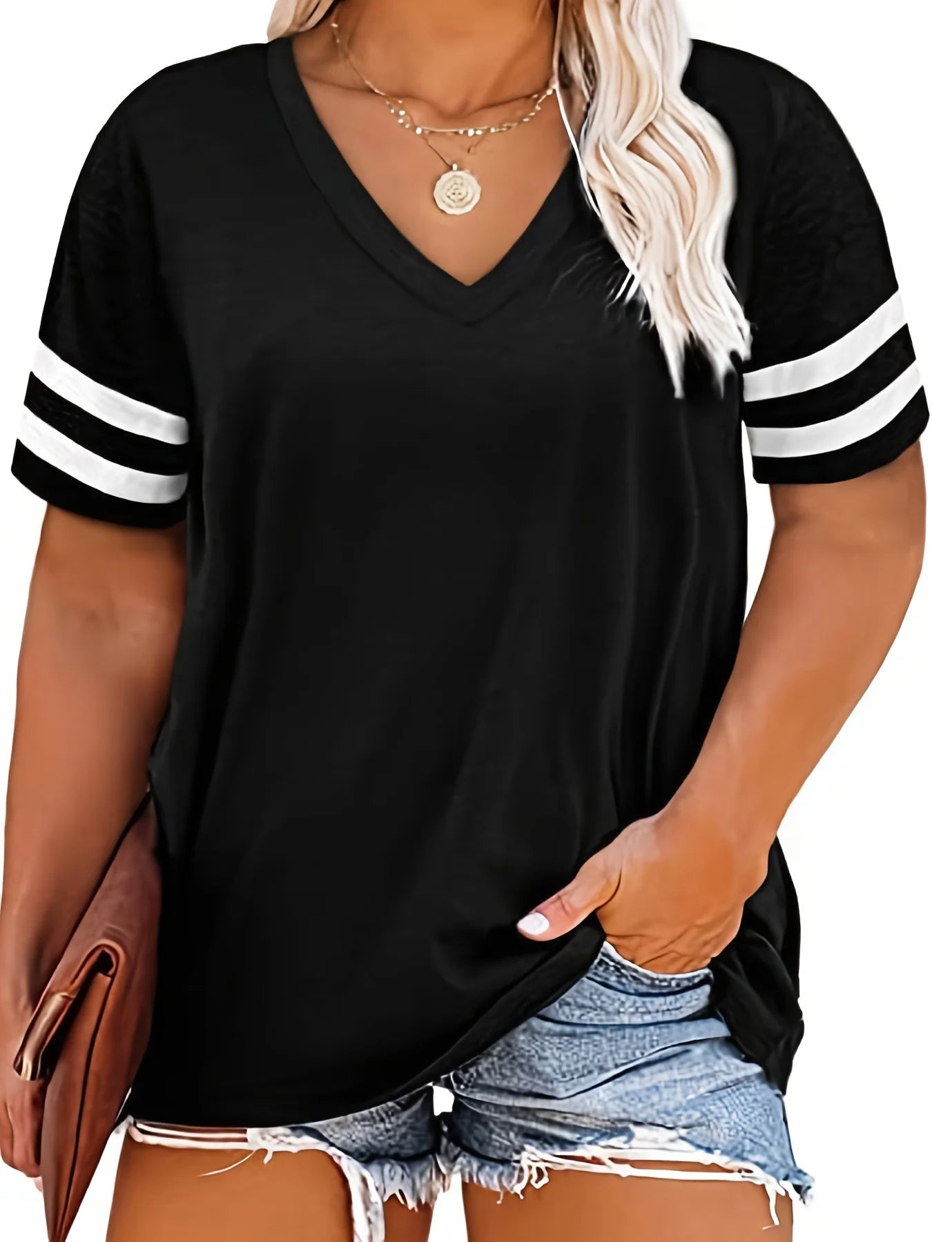 Plus-Size Casual Shirt met Stretch