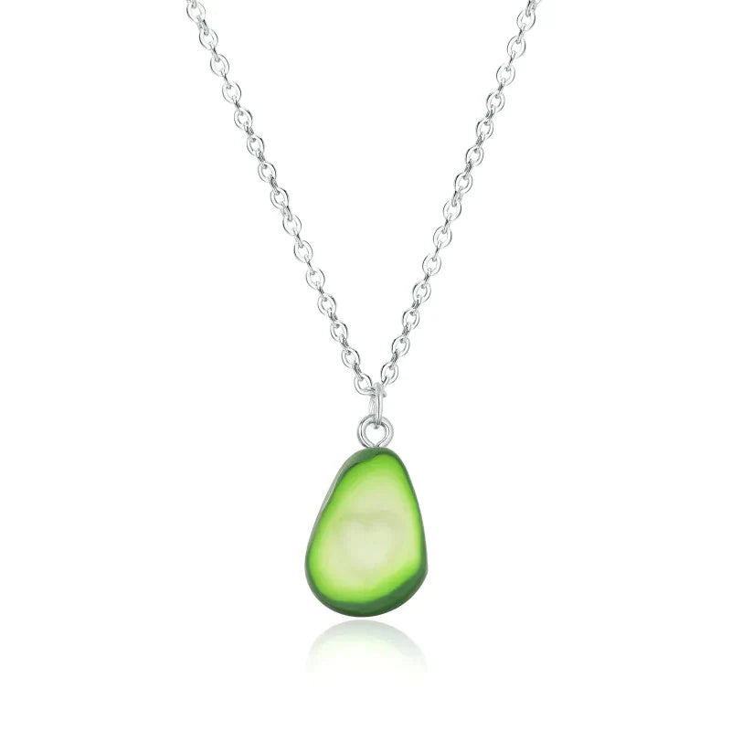 Avocadoketting Hartvormig Vriendenketting Uniek Zilver