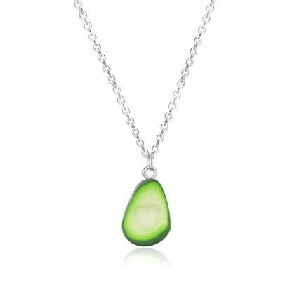 Avocadoketting Hartvormig Vriendenketting Uniek Zilver