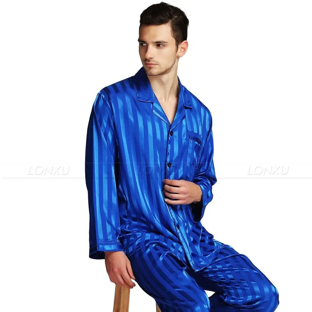 Luxury Pyjama voor Heren | Strakke Zijden Lounge Set