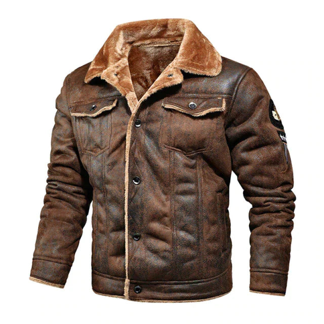 Leren Jack Heren Klassiek Design - Mode Vibes