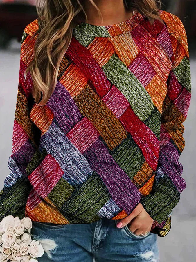 Kleurrijk Sweatshirt met Leuke Print