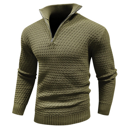 Gebreide Trui Half Zip Wolmix Zacht en Comfortabel