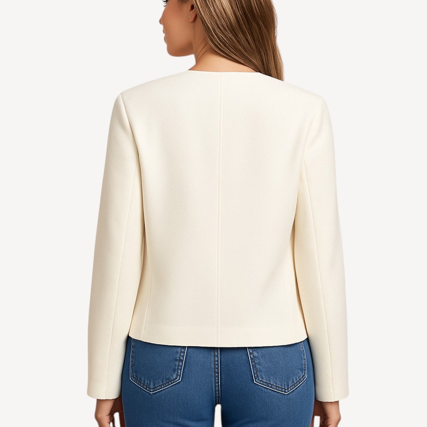 Davies – Elegante Dames Korte Jas met Goudkleurige Knopen