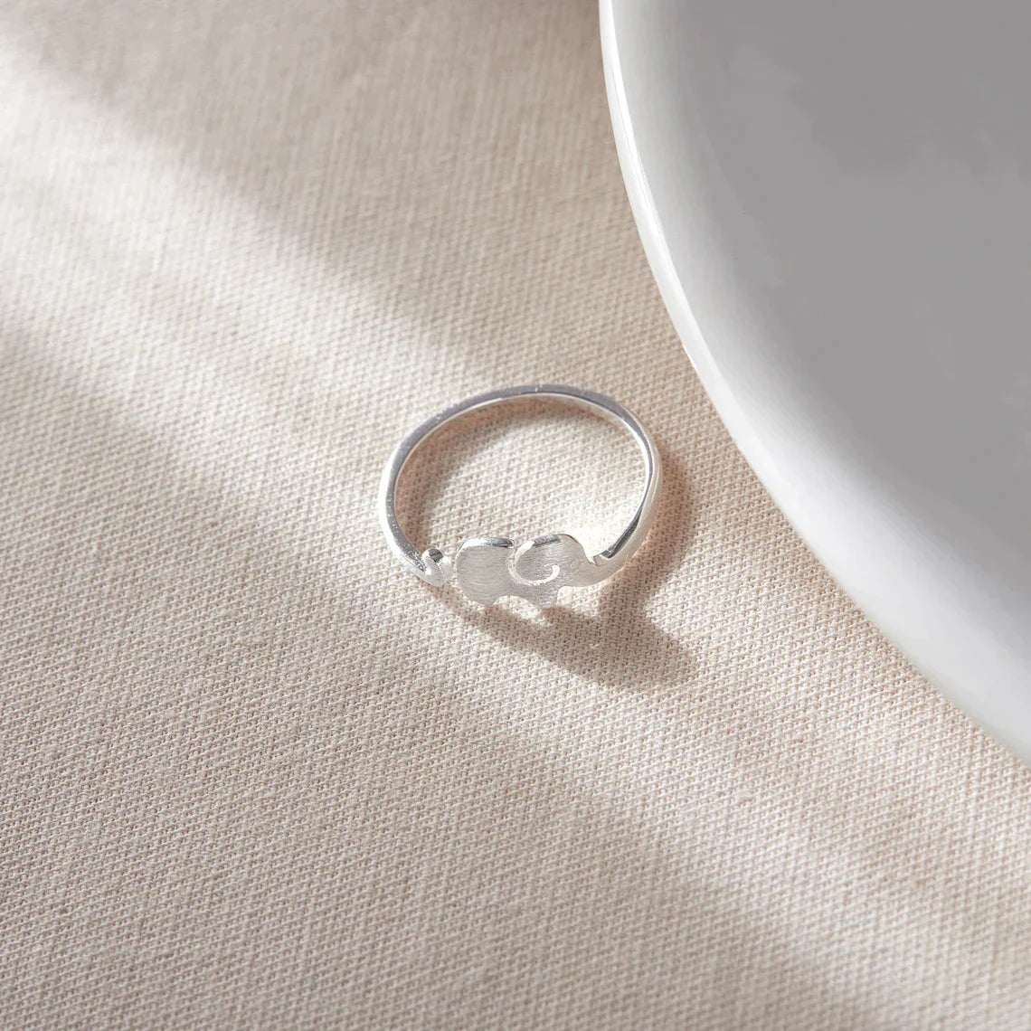 Olifant Ring Zilver Verstelbaar Schattig Model
