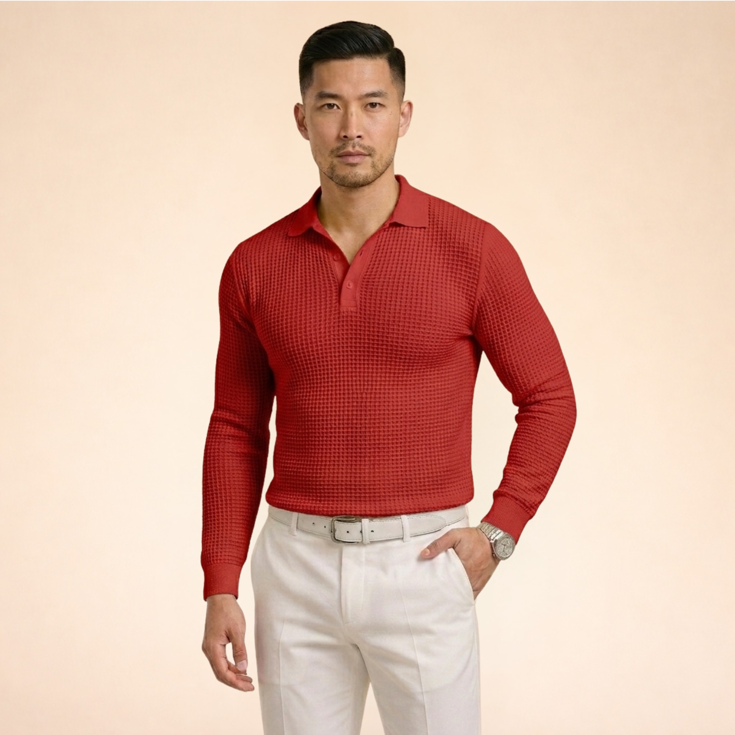 Adrian | Comfortabele en moderne polosweater