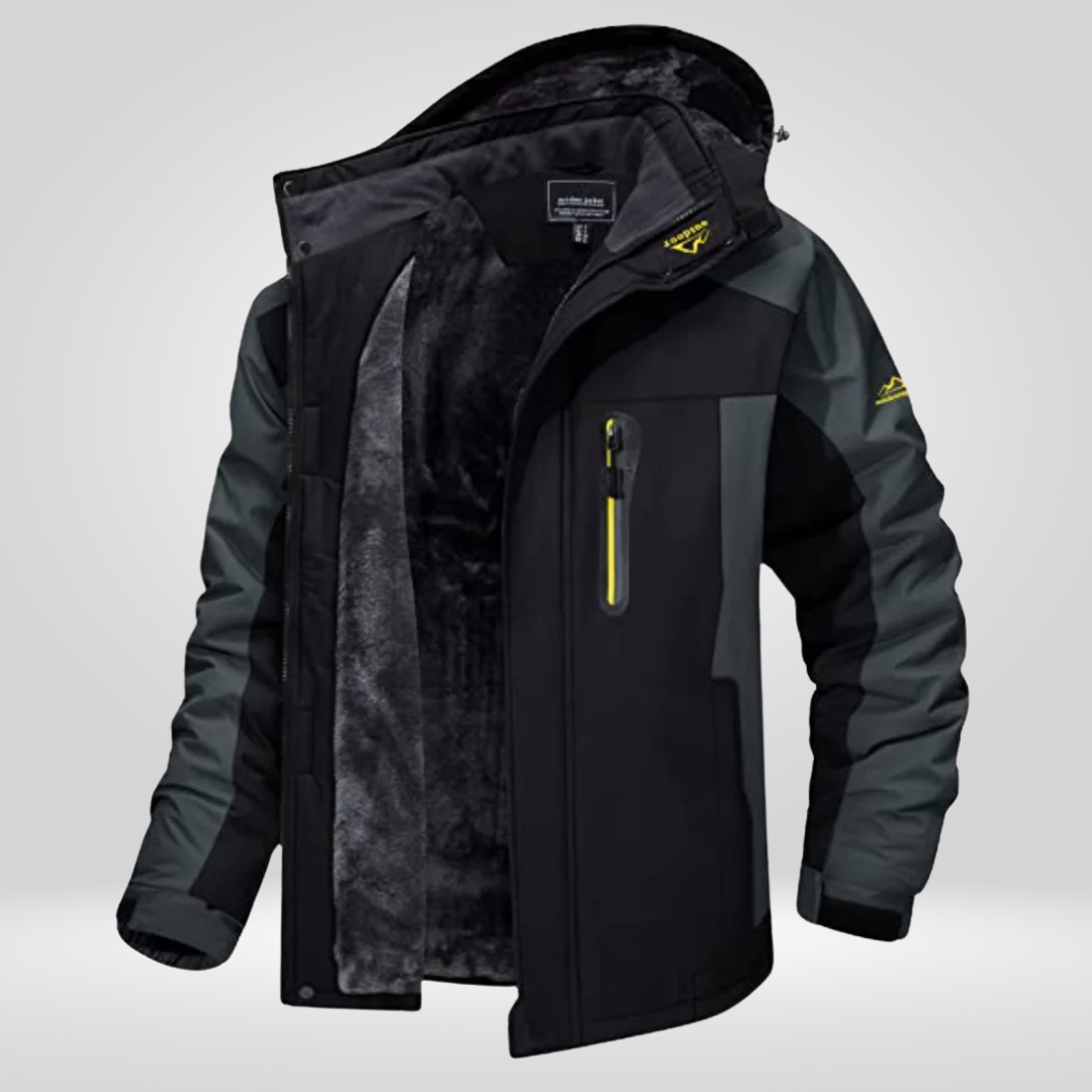 Waterdichte Herenjas Outdoor Warm Gevoerd Winddicht
