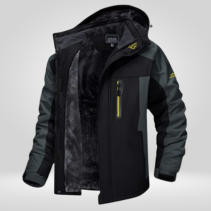 Waterdichte Herenjas Outdoor Warm Gevoerd Winddicht