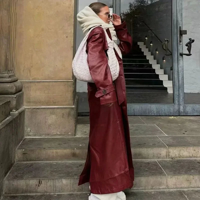 Damesjas Vegan Lederlook Stijlvolle Jas voor Vrouw - Mode Vibes