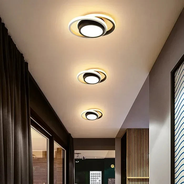 LED Plafondlamp Dubbel Ring Design Modern Dimbaar