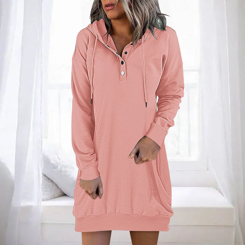 Dames Hoodie Lange Mouw Minimalistisch Design