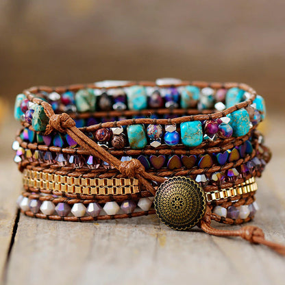 Bohemian Apple Watch Bandje Jaspis Onyx Steen Look