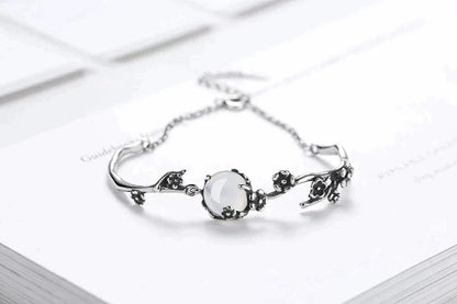 Zilveren Armband met Maansteen Edelsteen Sierarmband