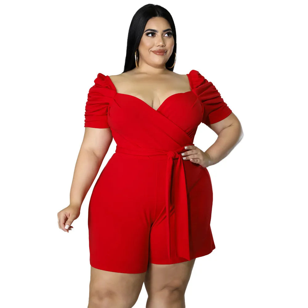 Plus Size Playsuit Zomers Stijlvol voor Vrouw