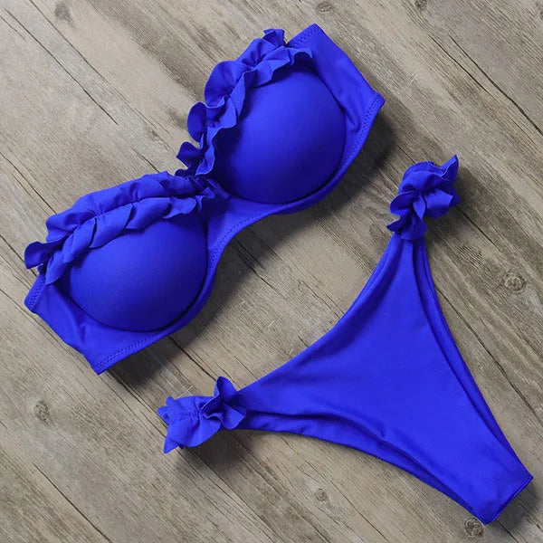 Strapless Bikini Jungle Look Sexy Dame