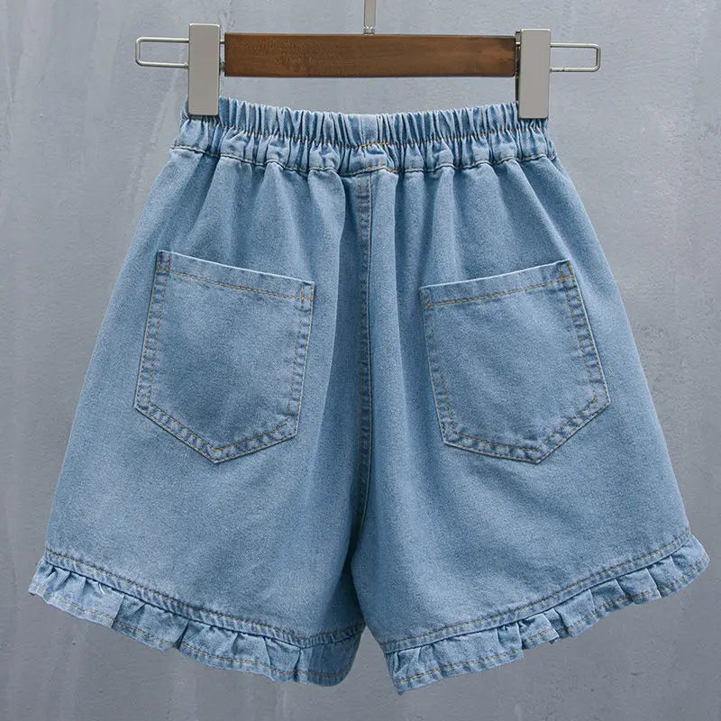 Plus Size Short Broek Trendy Denim Dames