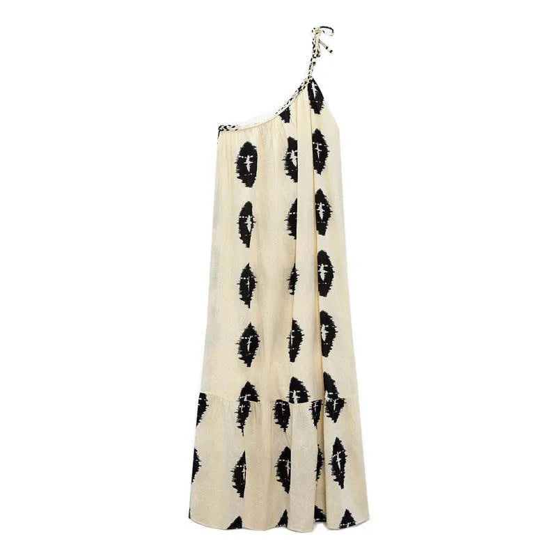 Zomerjurk Asymmetrisch Mode Jurk Voor Vrouw Zomer Stijlvol - Mode Vibes