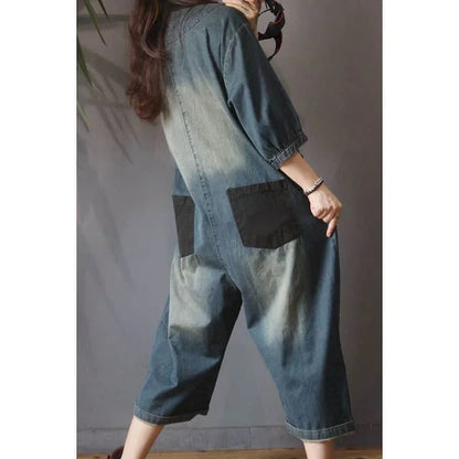 Plus Size Jumpsuit Jeans Stijlvol voor Vrouwen