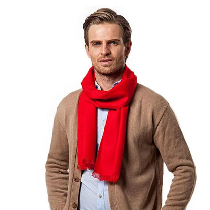 Rode Kasjmier Sjaal Zachte Warme Luxe Shawl