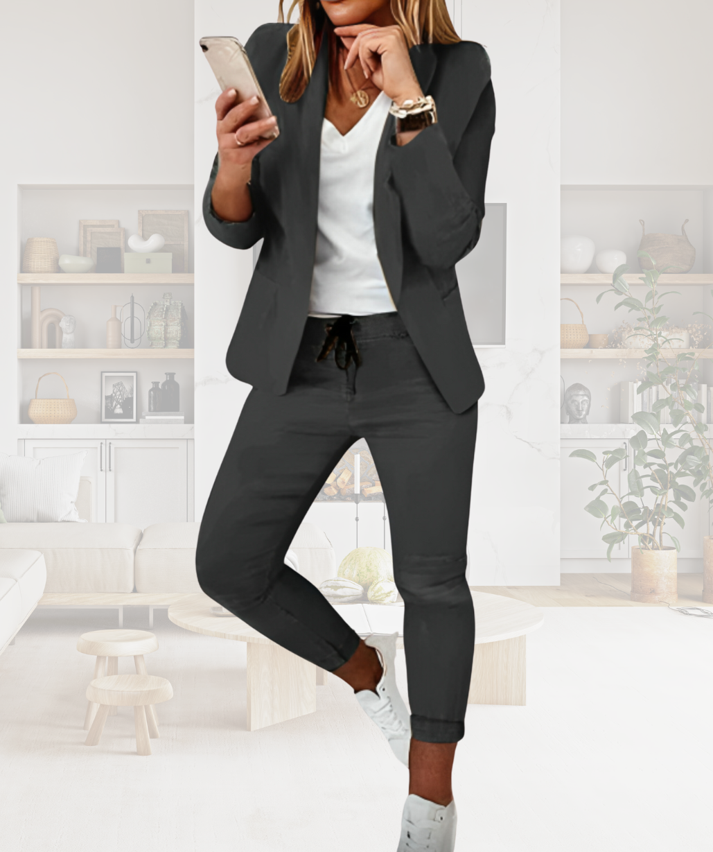 Dames Broekpak Livia Elegant Zwart