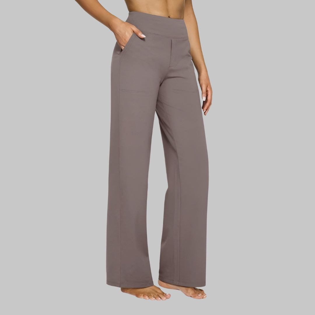 Elvira Stretchbroek Dames – Comfortabele Broek met Hoge Taille en Zakken
