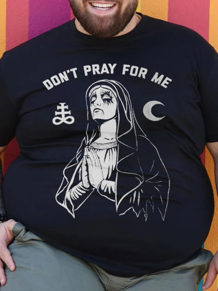 Plus Size Statement T-shirt met Leuke Tekst